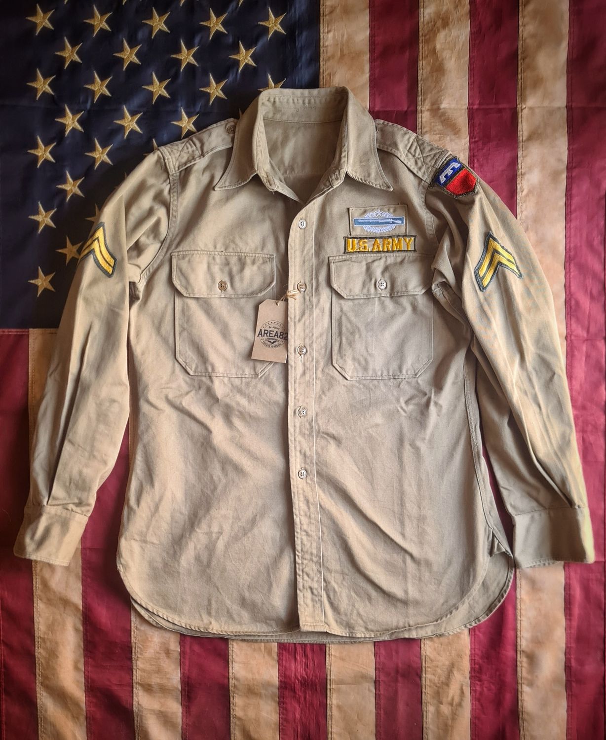 US Army shirt Khaki - 76th Infantry Division - post WW2