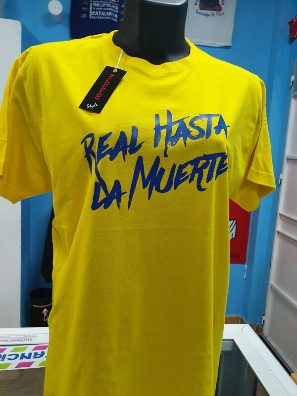 Camiseta amarilla REAL HASTA LA MUERTE