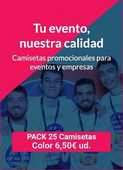 PACK 25 CAMISETAS COLOR PERSONALIZADAS BARATAS 