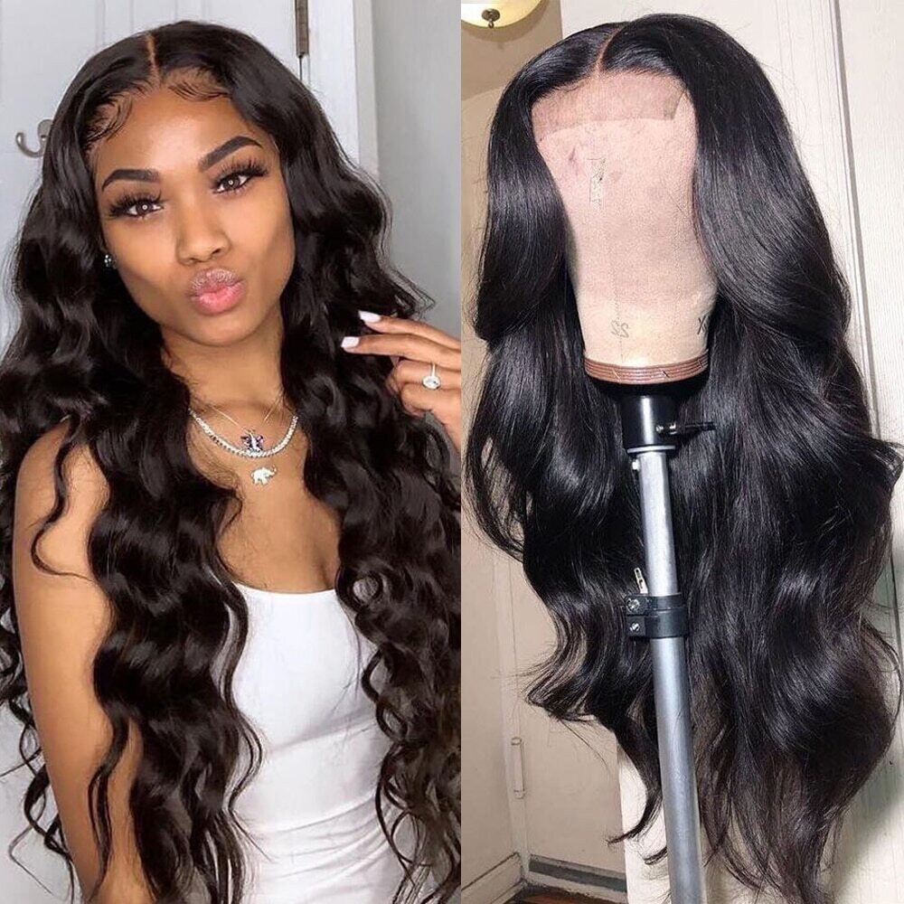 Cranberry Hair 4X4 Lace Closure Body Wave Wig Remy Brazilian