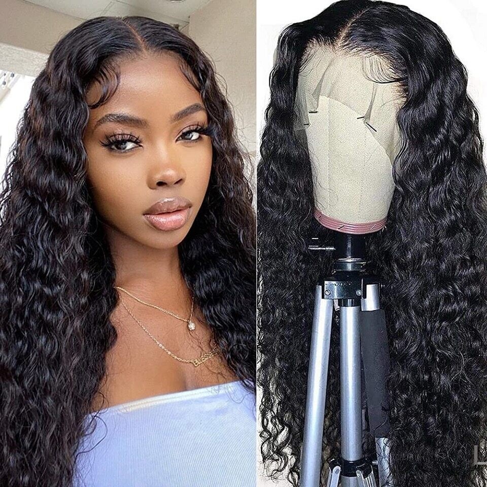 Lace Front Wigs Human Hair Water Wave 13x4 Curly