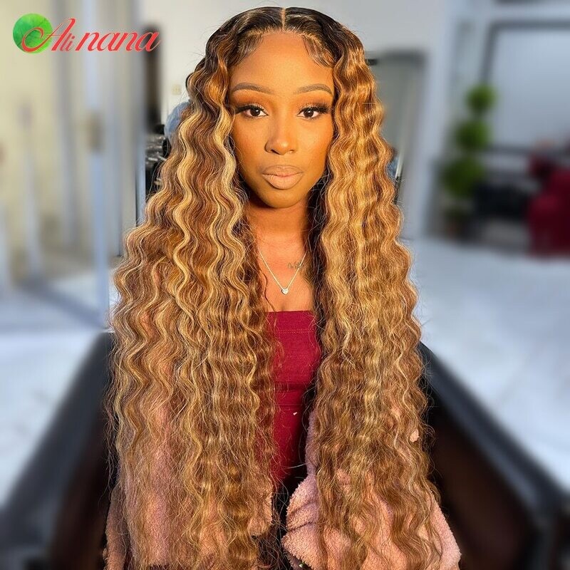 13x4 Lace Front Human Hair Wigs For Black Women Deep Wave Curly