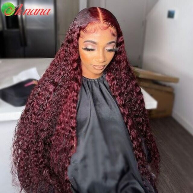 Mongolian Kinky Curly Wig Human Hair Lace Front Wigs 180% Density, Color: 1B/27HL, Density: 100%, Stretched Length: 8inches