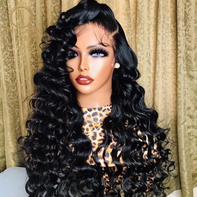 Ginger Color 30 Inch Wigs 13x6 Transparent Front Wigs, Color: 1B/30HL, Density: 130%, Stretched Length: 8inches