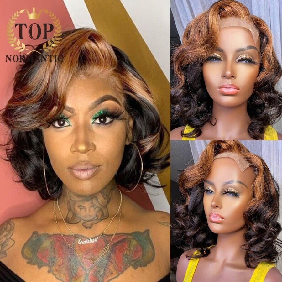 Topnormantic Highlight Color Loose Wave Wig W/ Baby Hair Glueless