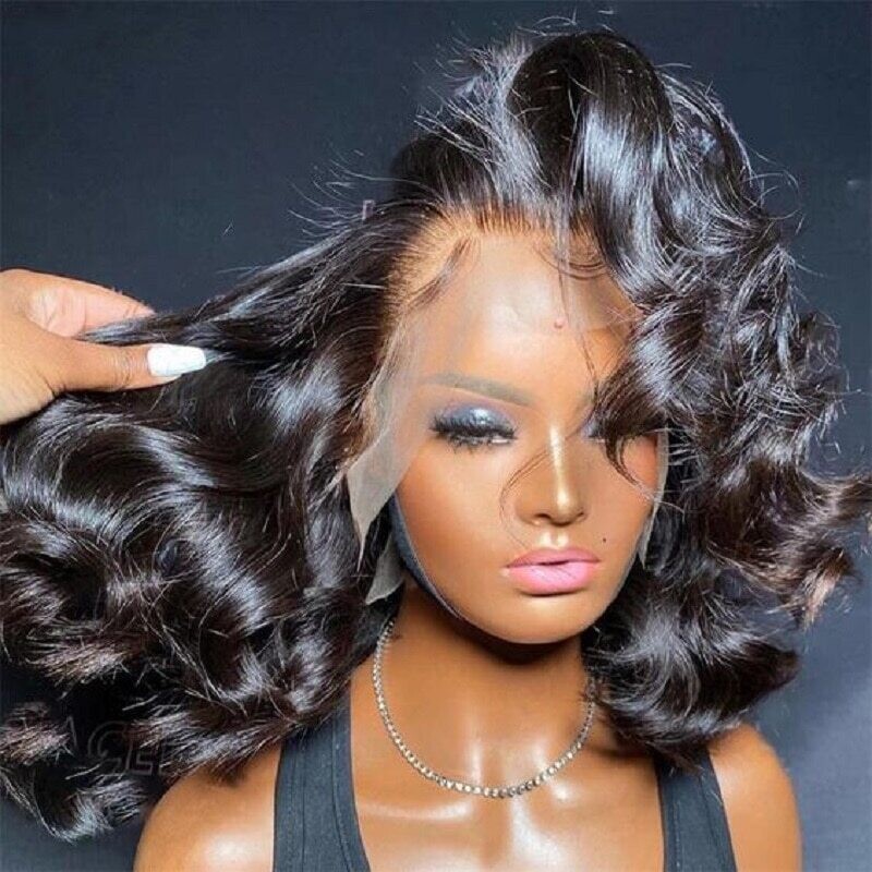 Body Wave Short Bob Wigs 13x6 Lace Front Human Hair Brazilian