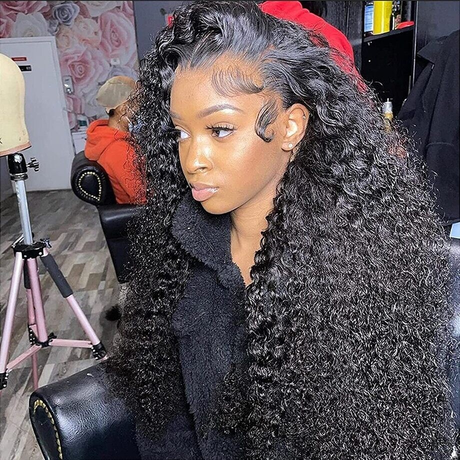 30 Inch Deep Curly Wave 13x4 Lace Front Human Hair Wigs On Sale