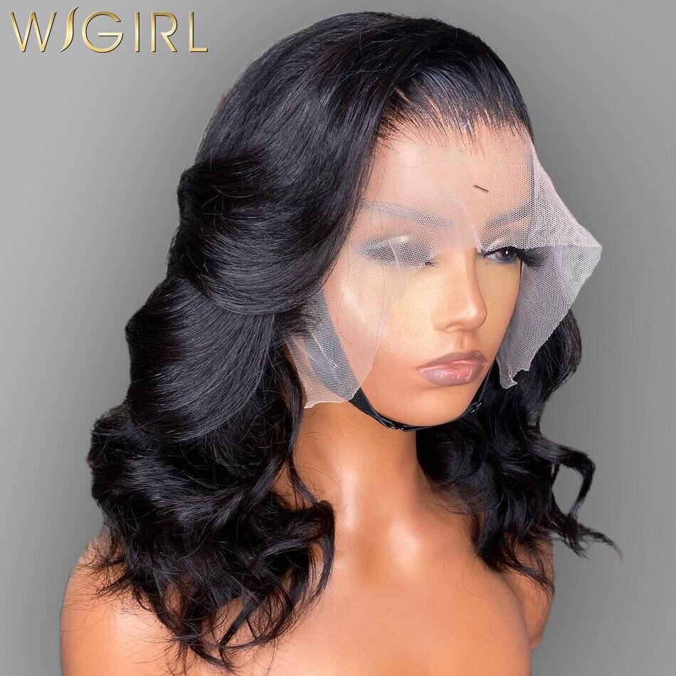 Wigirl Body Wave Short Bob Wigs Loose Wave 13x4 Lace Human H.