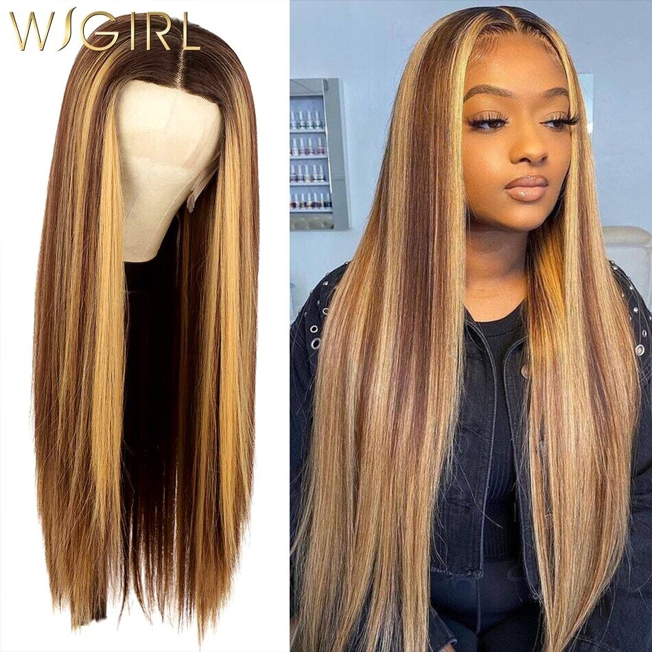 Wigirl Highlight Wig 30in Brown Colored Human Hair Wigs Ombre