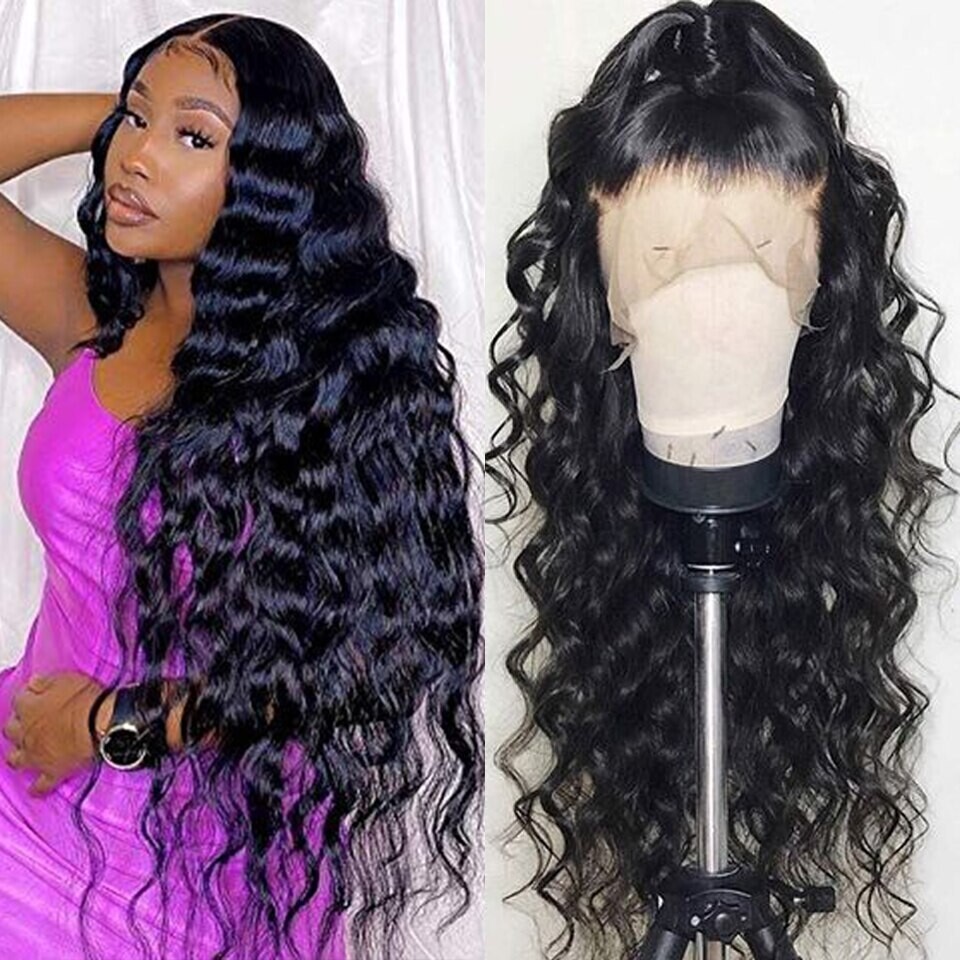 13X6 Lace Frontal Wig Loose Deep Wave Wig 10 28 Inch Brazilian Remy