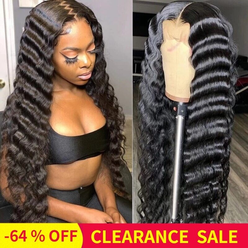 Loose Deep Wave Wig 13x4 Lace Frontal Human Hair Wigs for Women Pre