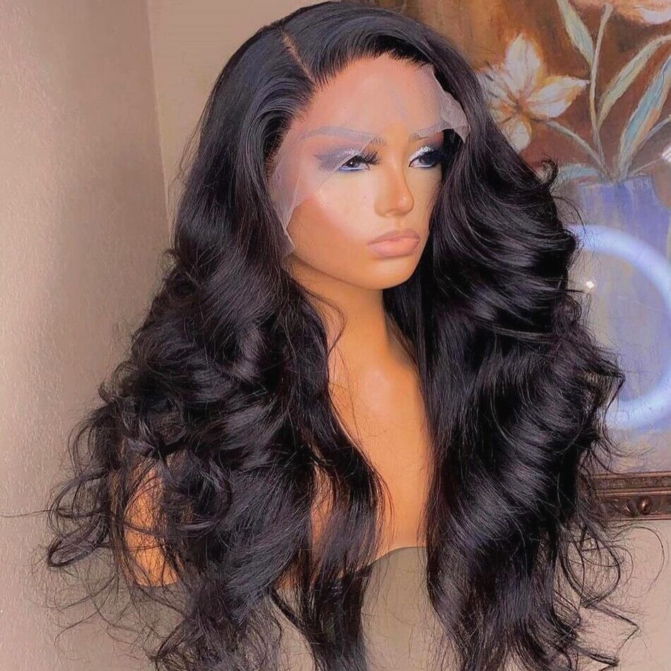 HD Transparent Lace Loose Body Wave Lace Frontal Wigs For Women 13x4