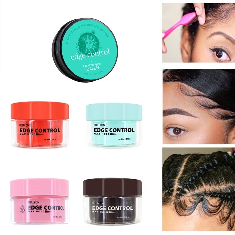 Hair Oil Wax Cream Edge Control Hair Fixative Gel 4 Colors Broken Hair