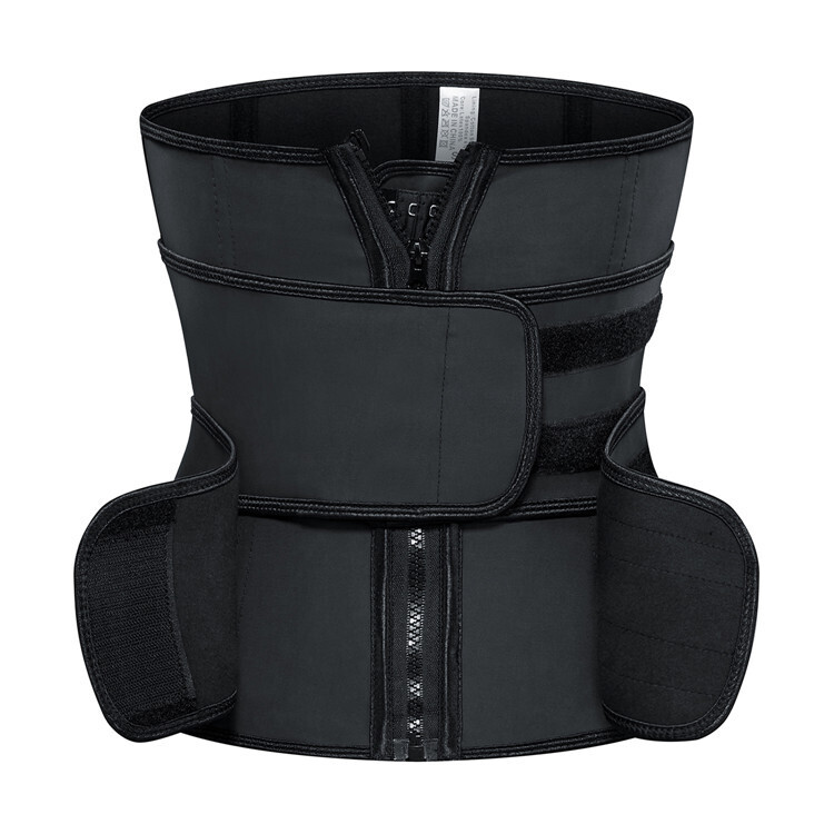 Double Compression Plus Size Woman Waist Shaper 100% Latex Waist Trainer Corset