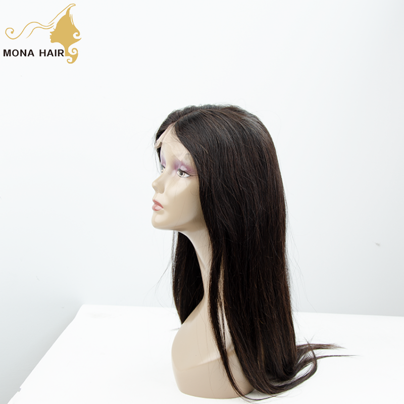 wholesale prices pre plucked loose deep wave 4x4 5x5 glueless closure wig 100% natural raw peruvian human hair lace wigs, Color: 4x4 Straight Closure Wig, Stretched Length: 22 Inches