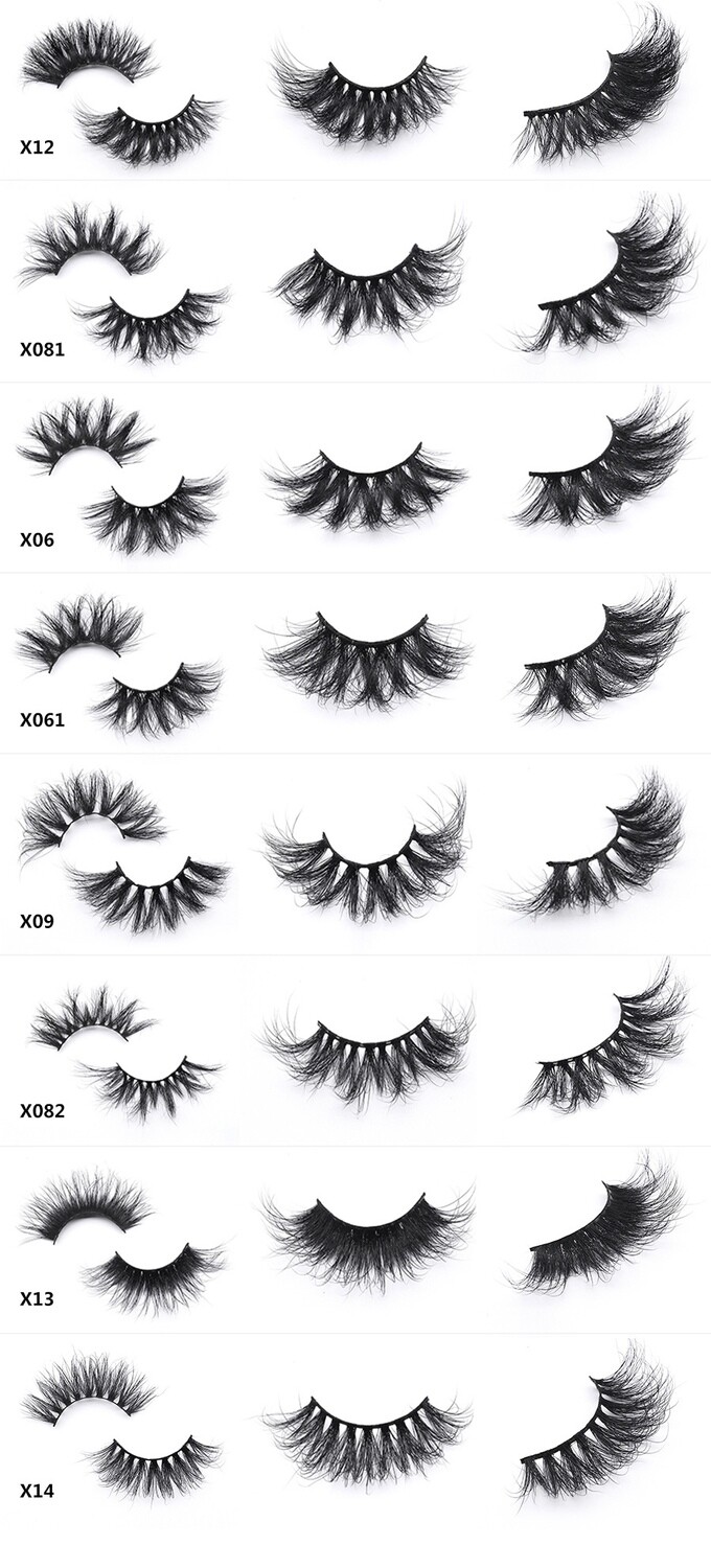 25mm fluffy vegan soft 5d 100% mink lash 3d false other eyelashes bulks