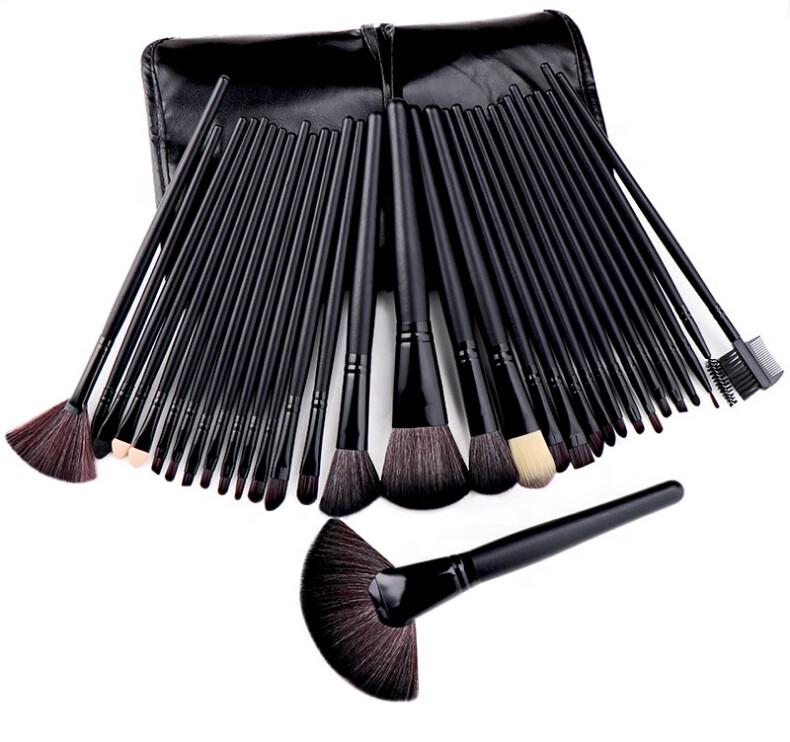 32 PCS professional Makeup Brush sets with PU Leather Carrying Case