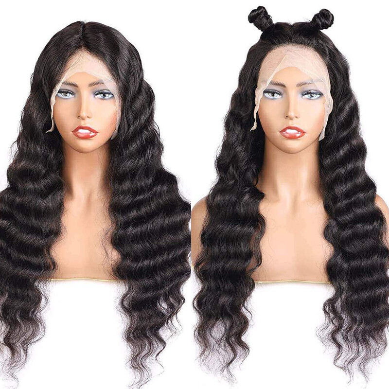Brazilian Human Hair 13x6 Lace Frontal Wig Loose Deep Wave Lace Front Wigs Hd Lace Wig