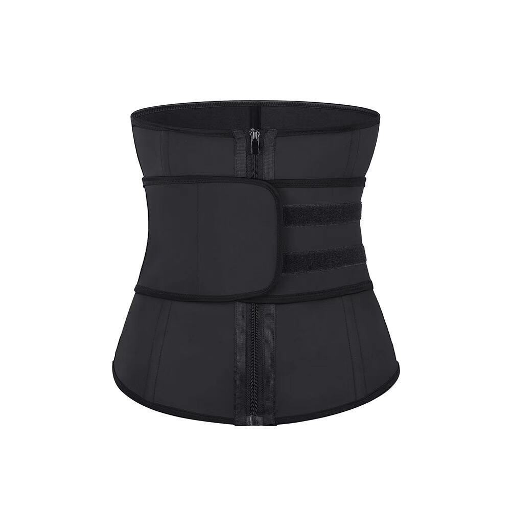 Free Sample Custom Logo Double Compression Plus Size Woman Waist Shaper 100% Latex Waist Trainer Corset, Color: single belt, Size: M