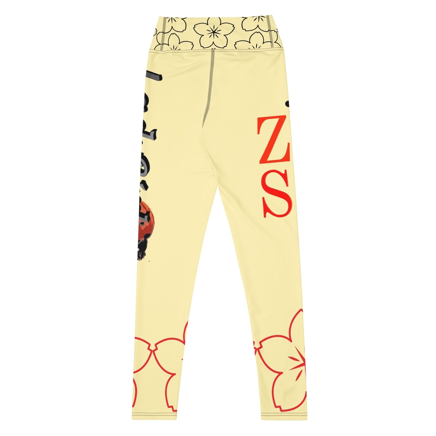 ZISI LSG FLORA Leggings outline flower YELLOW/RED/BLACK