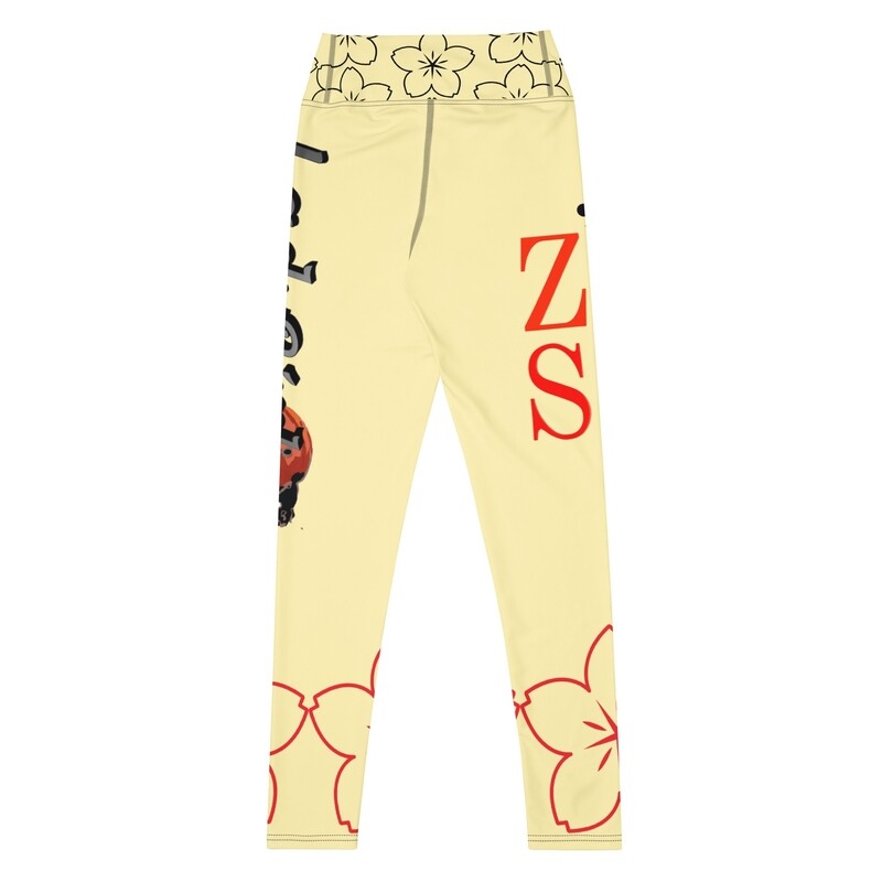 ZISI LSG FLORA Leggings outline flower YELLOW/RED/BLACK