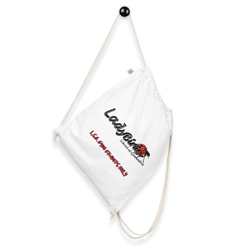 LADYBIRD L.S.G. GYM CHAMPS ONLY Organic cotton drawstring bag - WHITE/RED/BLACK