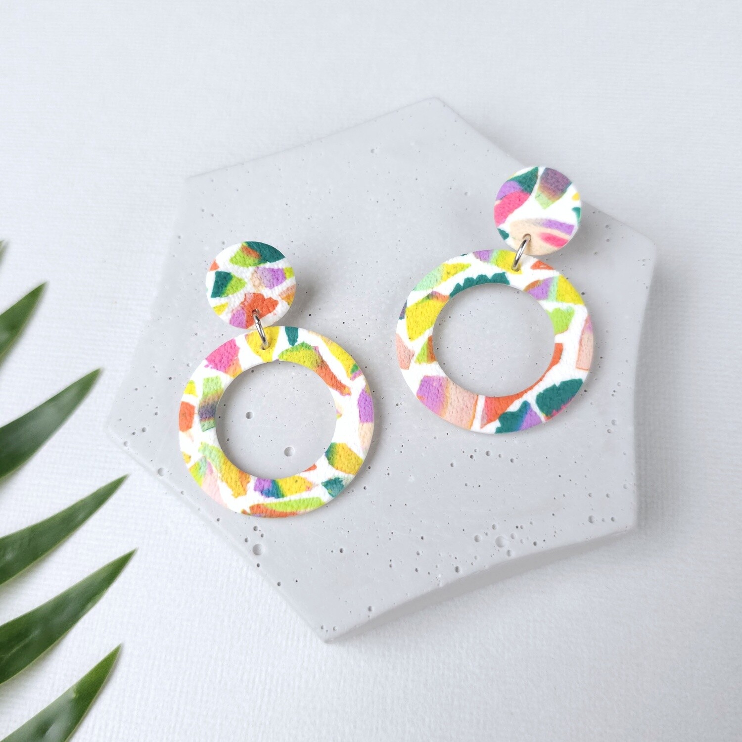 Large hoop earrings