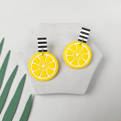 Lemon Statement Earrings