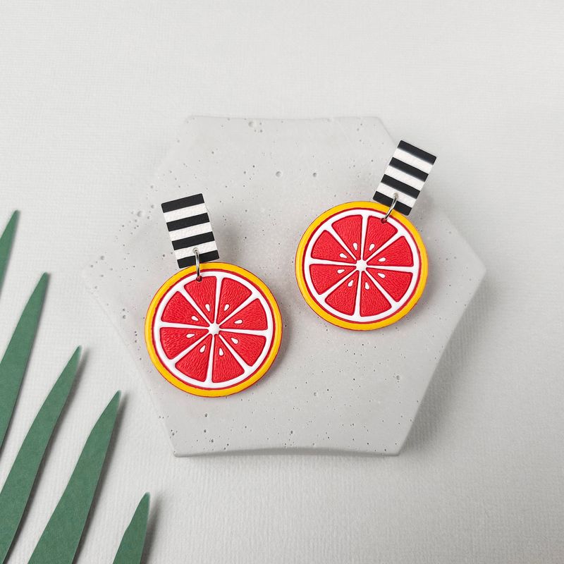 Grapefruit Statement Earrings