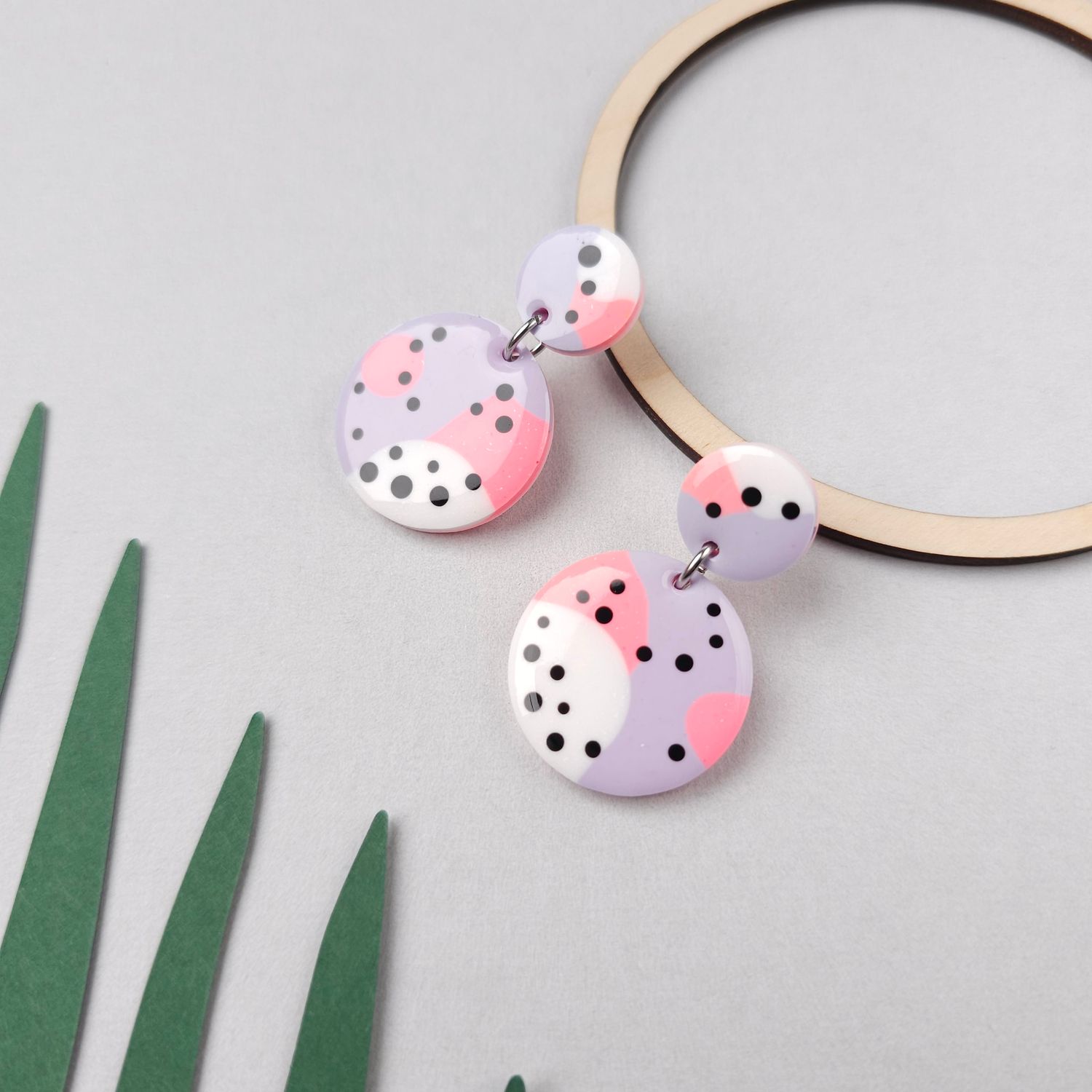 Pastel resin earrings