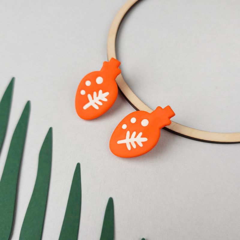 Orange Potion Halloween Earrings