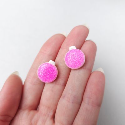 Pink Bauble Studs