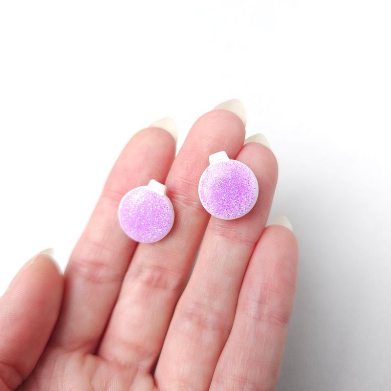 Light Purple Bauble Studs