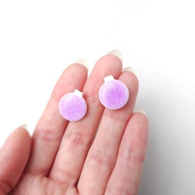 Light Purple Bauble Studs