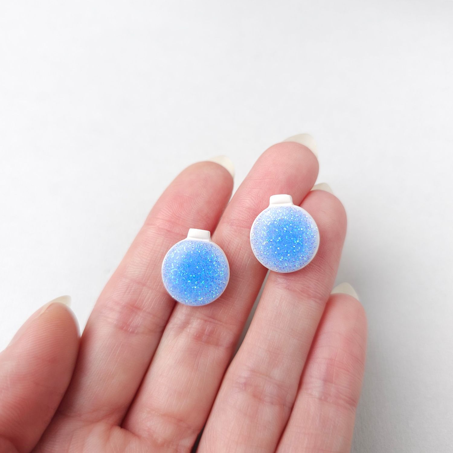 Blue Bauble Studs