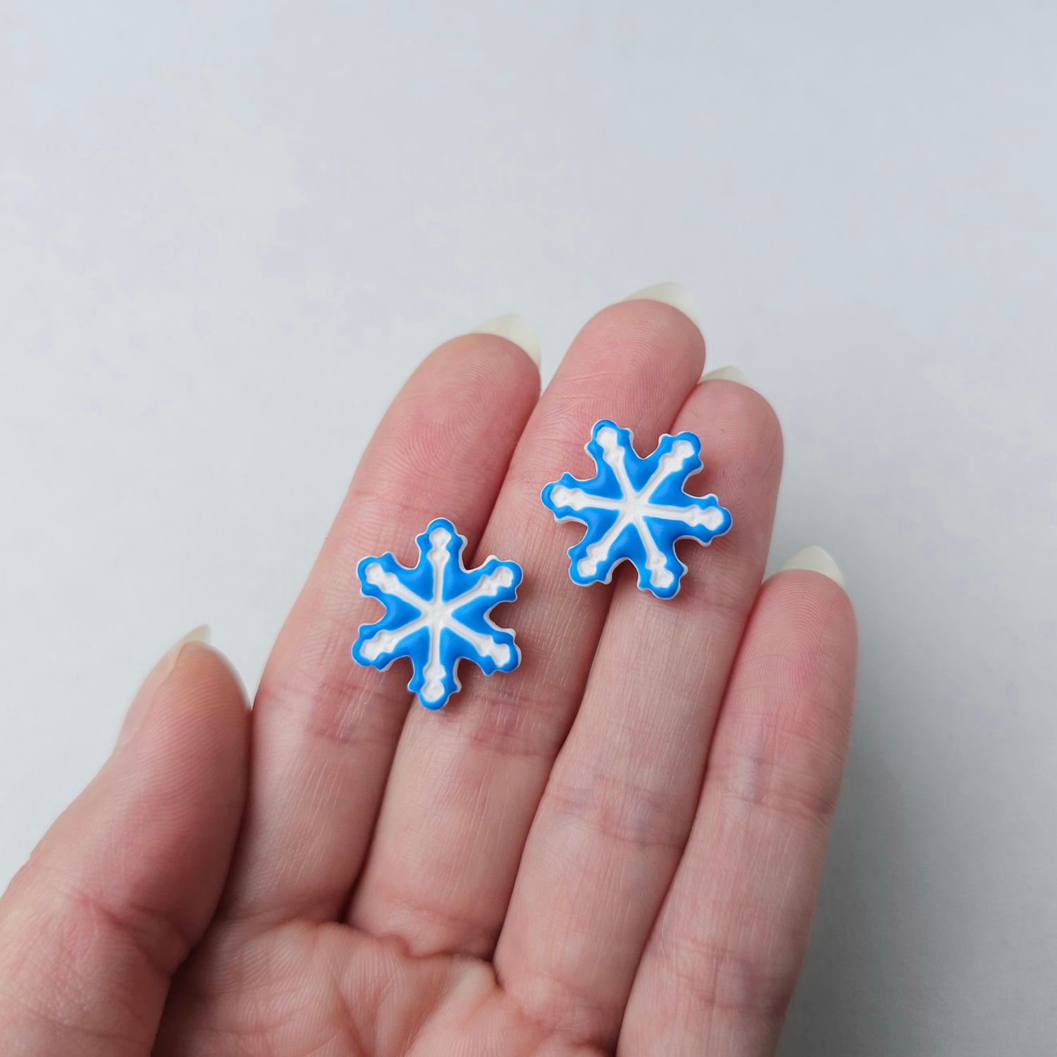 Small Blue and White Studs