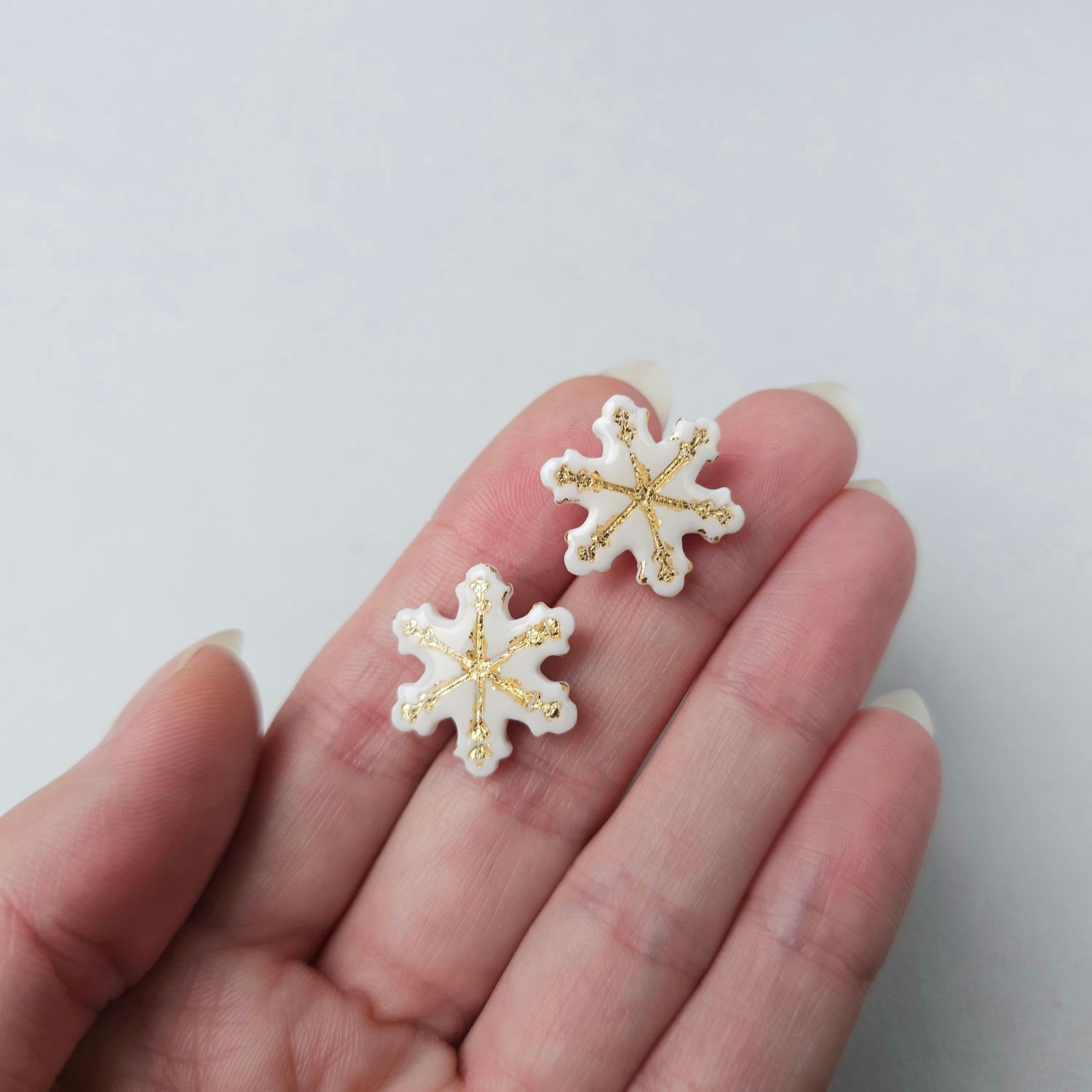 Small Blue and White Studs