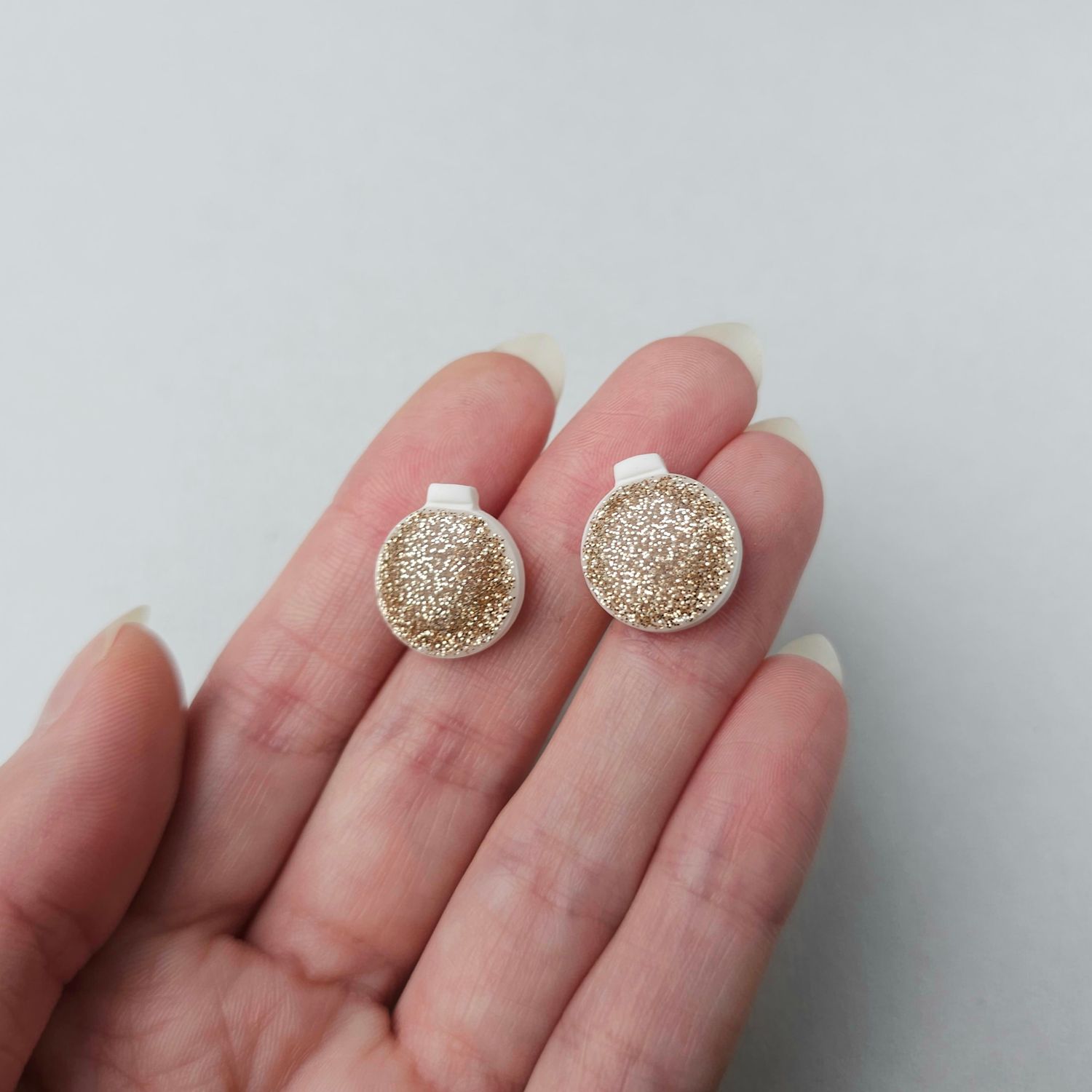 Gold Bauble Studs