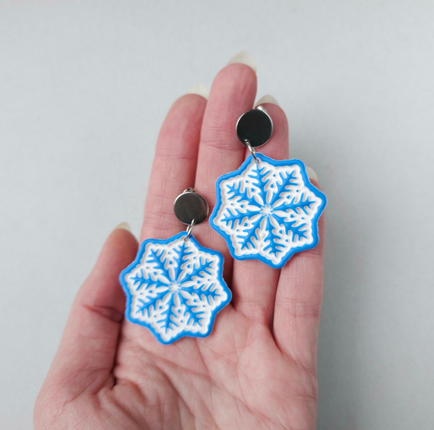 Large Snowflake Earrings