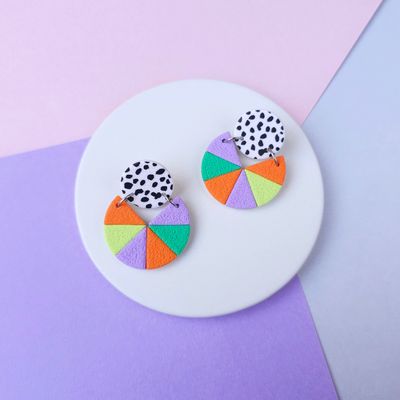 Fun Geometric Polymer Clay Earrings