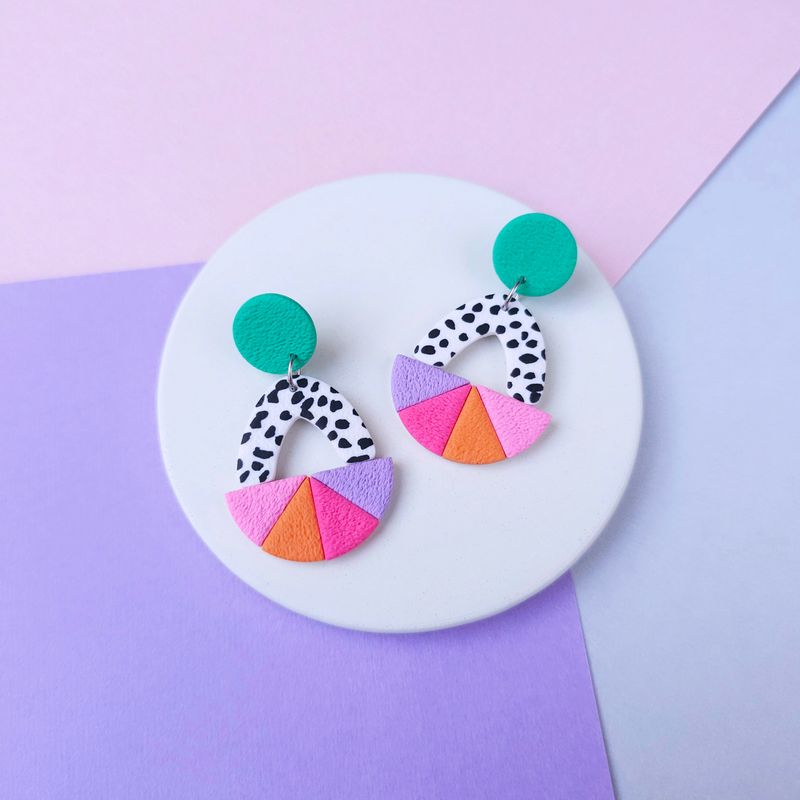 Fun Statement Polymer Clay Earrings