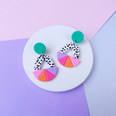 Fun Statement Polymer Clay Earrings