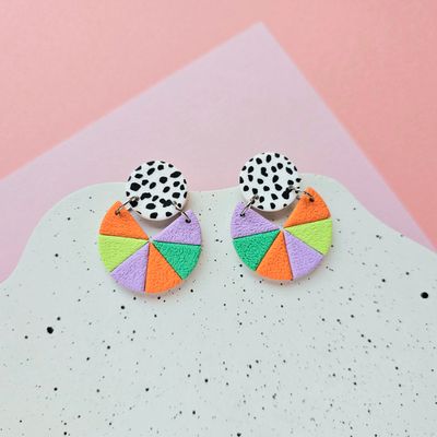 Fun Geometric Polymer Clay Earrings