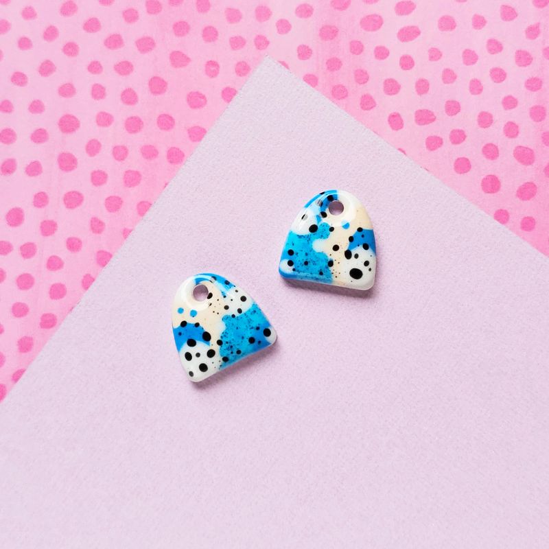 Blue Charm Resin Earrings