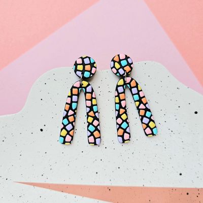 Mosaic Style Arch Statement Studs
