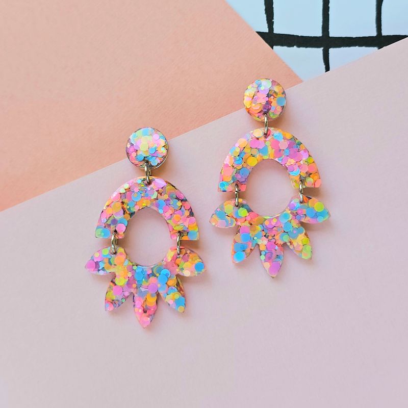 Pastel Lightweight Statement Resin Earrings