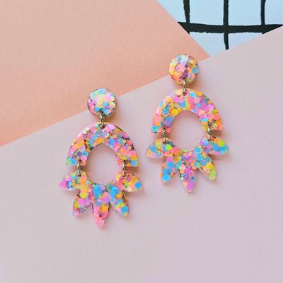Pastel Lightweight Statement Resin Earrings