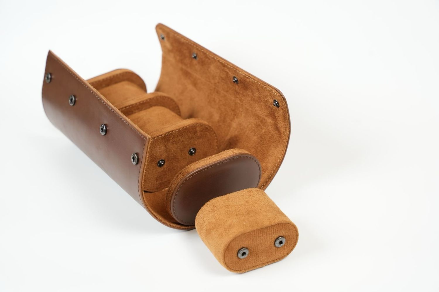 LEATHER BOX BROWN 3 PIECES