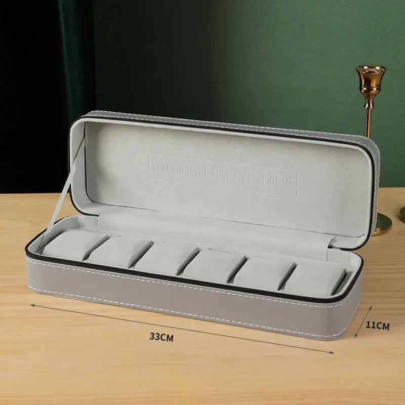 LEATHER BOX GRAY 6 PIECES