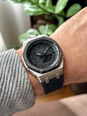 G-SHOCK CasiOak Black two tone - with full black dial